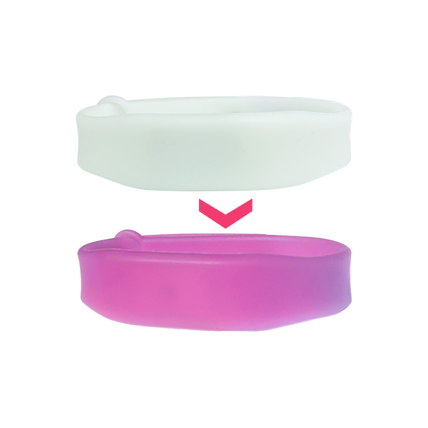 RFID光變硅膠腕帶遇紫外線變色硅膠手環(huán)